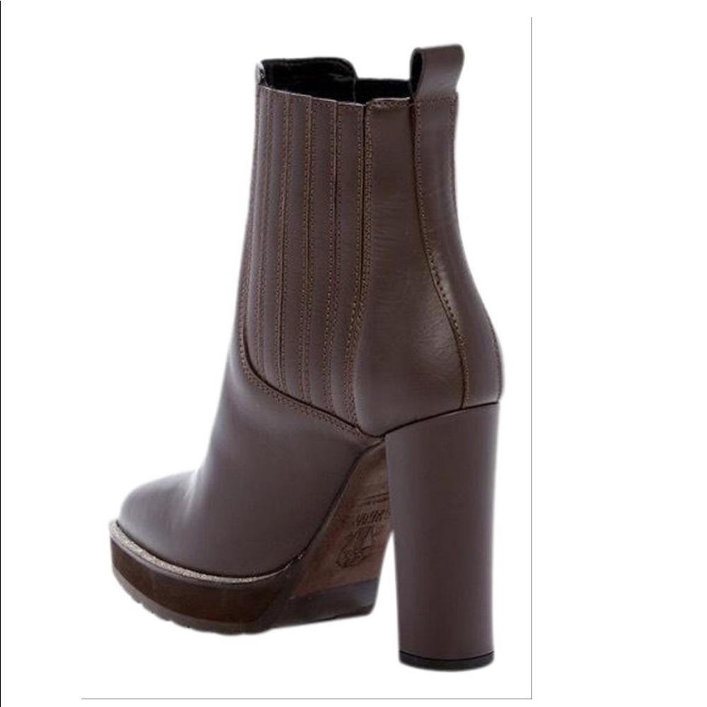 New Brunello Cucinelli brown Leather Boots sz 37